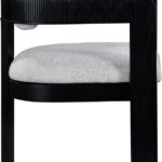 Sacha Linen Textured Fabric Upholstered Dining Chair
