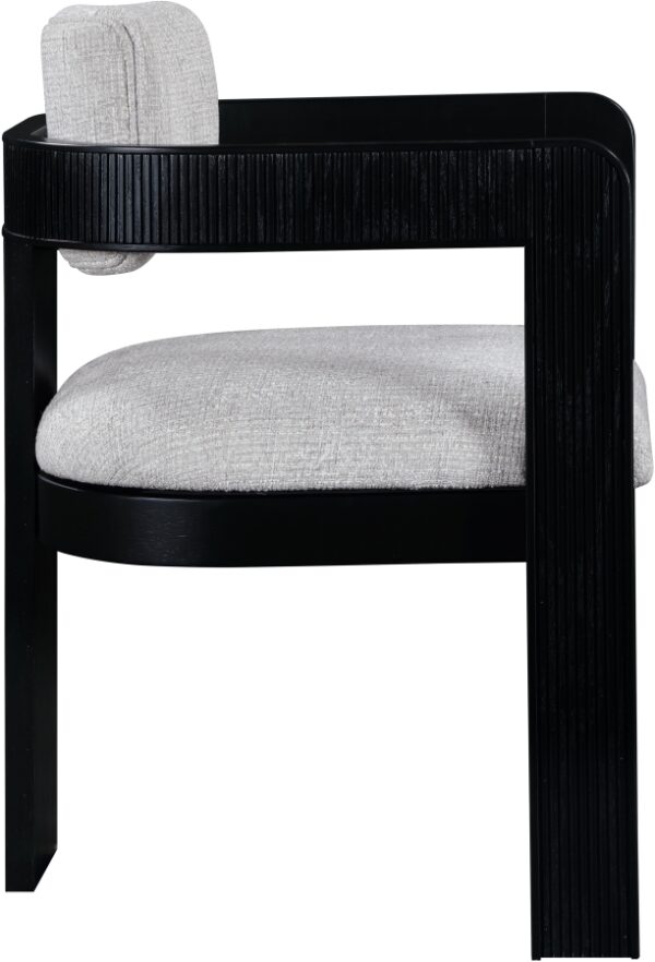 Sacha Linen Textured Fabric Upholstered Dining Chair