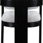 Sacha Linen Textured Fabric Upholstered Dining Chair