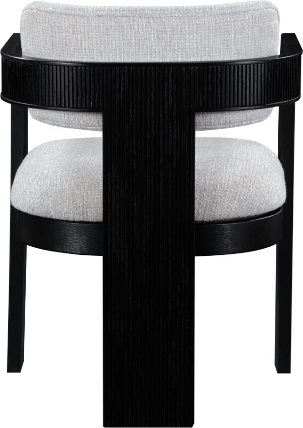 Sacha Linen Textured Fabric Upholstered Dining Chair