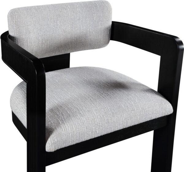 Sacha Linen Textured Fabric Upholstered Dining Chair