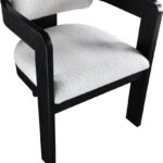 Sacha Linen Textured Fabric Upholstered Dining Chair