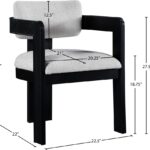 Sacha Linen Textured Fabric Upholstered Dining Chair