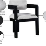 Sacha Linen Textured Fabric Upholstered Dining Chair