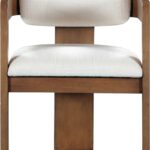 Sacha Linen Textured Fabric Upholstered Dining Chair