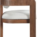 Sacha Linen Textured Fabric Upholstered Dining Chair
