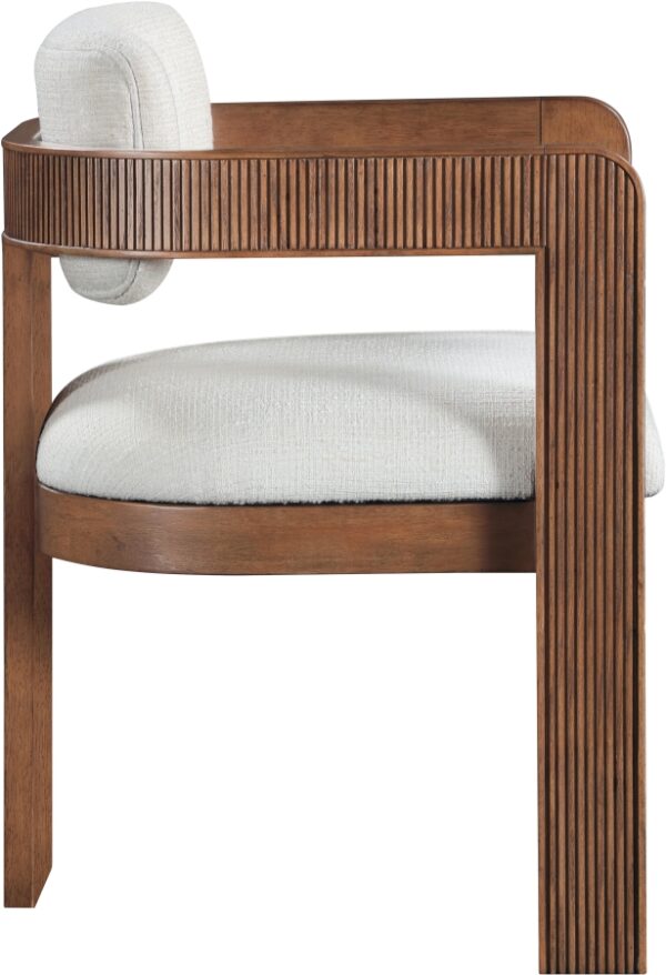 Sacha Linen Textured Fabric Upholstered Dining Chair