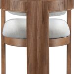 Sacha Linen Textured Fabric Upholstered Dining Chair