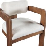 Sacha Linen Textured Fabric Upholstered Dining Chair
