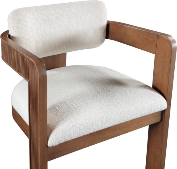 Sacha Linen Textured Fabric Upholstered Dining Chair