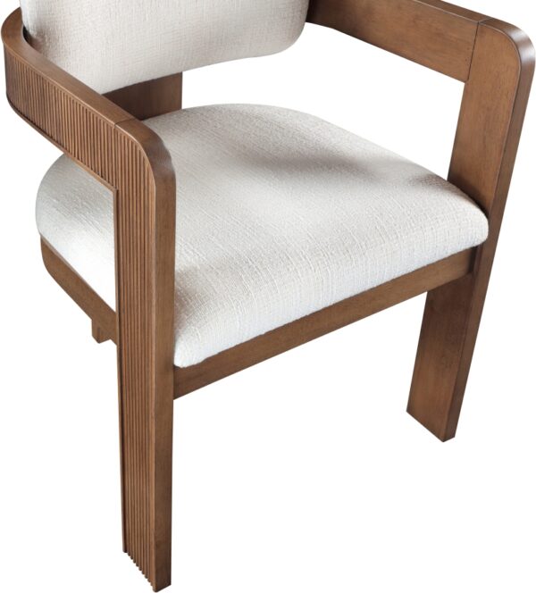 Sacha Linen Textured Fabric Upholstered Dining Chair