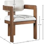 Sacha Linen Textured Fabric Upholstered Dining Chair