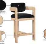 Sacha Velvet Upholstered Counter Stool