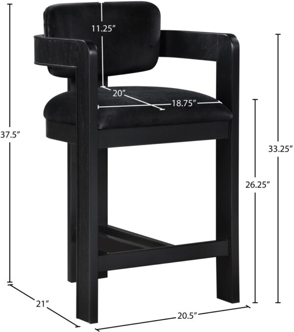 Sacha Velvet Upholstered Counter Stool