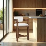 Sacha Velvet Upholstered Counter Stool