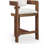 Sacha Velvet Upholstered Counter Stool