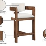 Sacha Velvet Upholstered Counter Stool