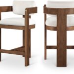 Sacha Velvet Upholstered Counter Stool