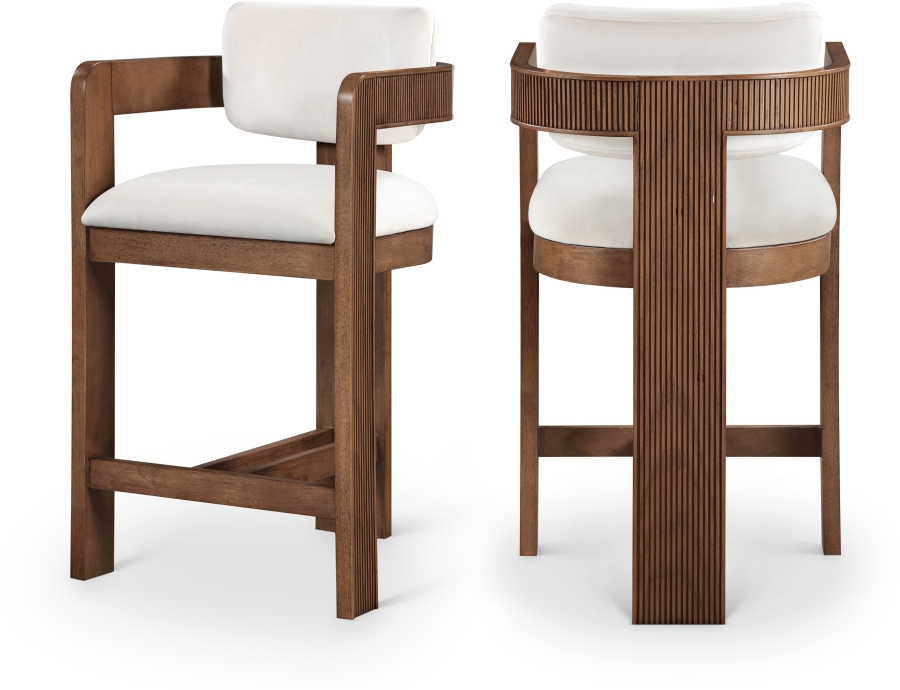Sacha Velvet Upholstered Counter Stool