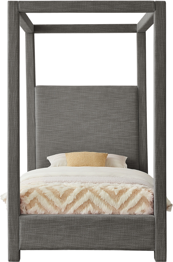 Emerson Linen Textured Fabric Upholstered Bed