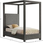Emerson Linen Textured Fabric Upholstered Bed