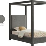Emerson Linen Textured Fabric Upholstered Bed