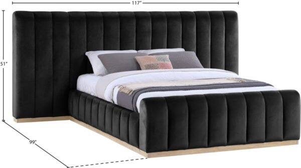 Amara Velvet Upholstered Bed