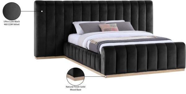 Amara Velvet Upholstered Bed