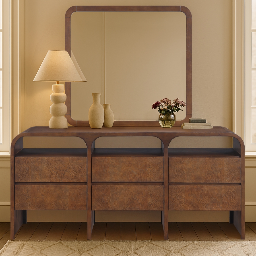 Giada Solid Wood And Veneer Mirror