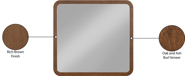 Giada Solid Wood And Veneer Mirror
