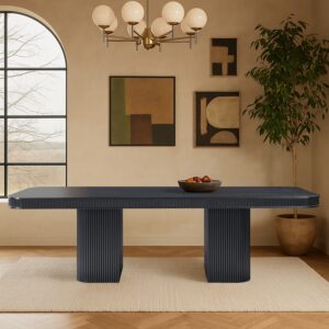 Mohari 112" Solid Wood And Oak Veneer Dining Table