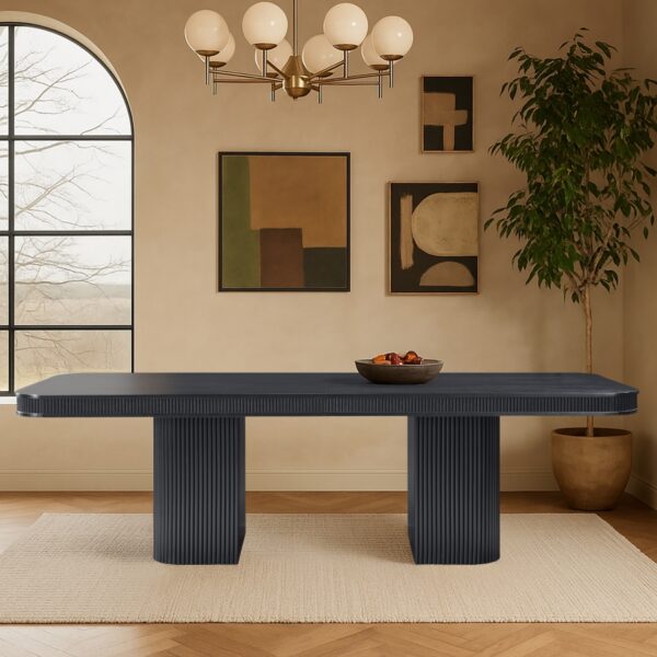 Mohari 112" Solid Wood And Oak Veneer Dining Table