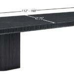 Mohari 112" Solid Wood And Oak Veneer Dining Table