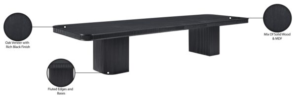 Mohari 112" Solid Wood And Oak Veneer Dining Table