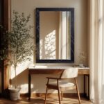 Pavia Genuine Marble Frame Mirror