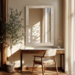 Pavia Genuine Travertine Frame Mirror