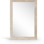 Pavia Genuine Travertine Frame Mirror