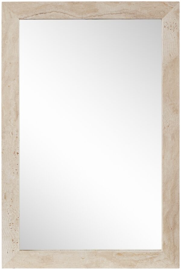 Pavia Genuine Travertine Frame Mirror