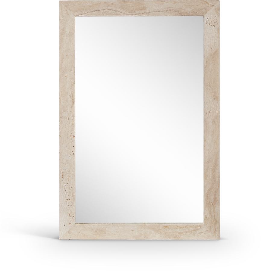 Pavia Genuine Travertine Frame Mirror