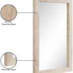 Pavia Genuine Travertine Frame Mirror