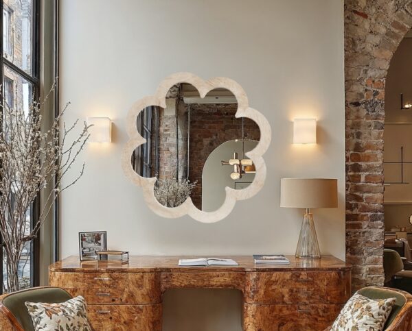 Vicenza Genuine Travertine Frame Mirror