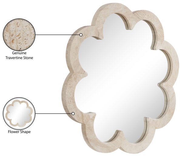 Vicenza Genuine Travertine Frame Mirror