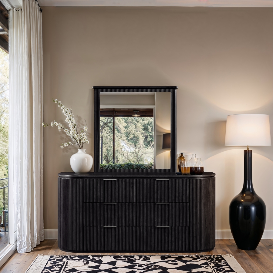 Astrid Solid Wood And Oak Veneer Mirror