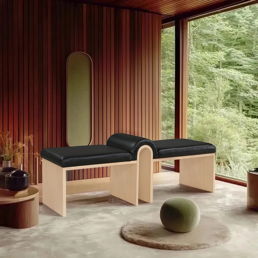 Delphine Vegan Leather Upholstered Bench