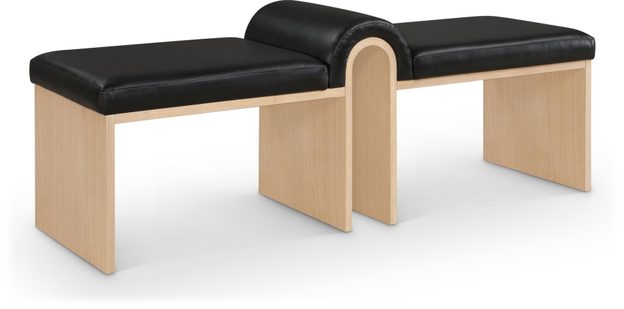 Delphine Vegan Leather Upholstered Bench