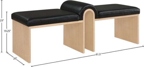 Delphine Vegan Leather Upholstered Bench