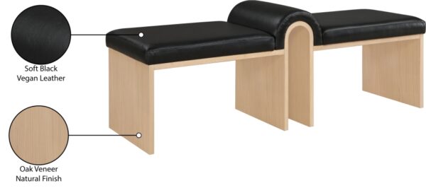 Delphine Vegan Leather Upholstered Bench