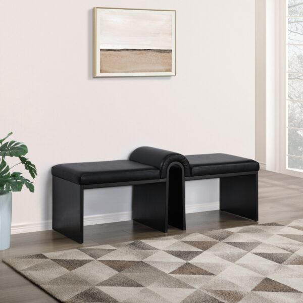 Delphine Vegan Leather Upholstered Bench