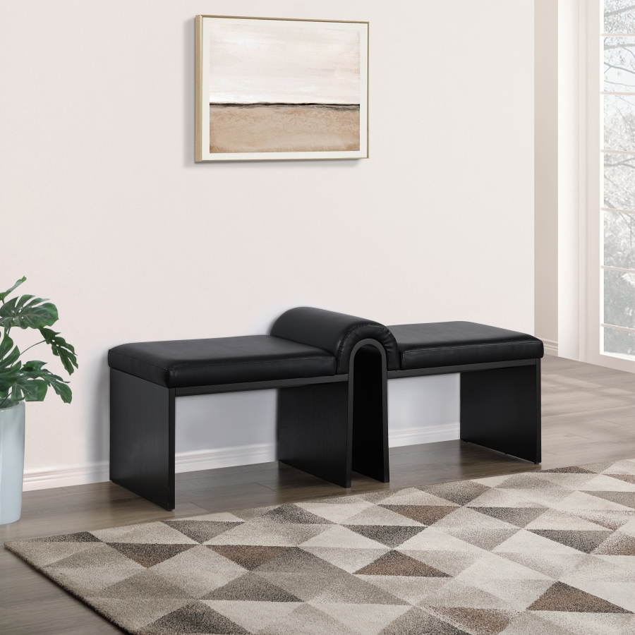 Delphine Vegan Leather Upholstered Bench