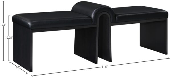 Delphine Vegan Leather Upholstered Bench